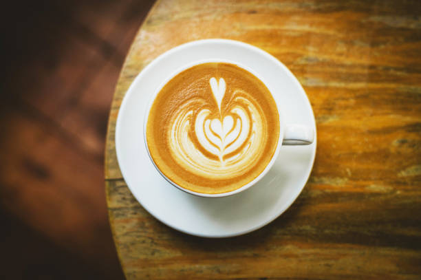 istock Cup of hot latte coffee 1264336777