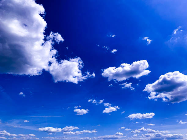 istock Magnificent aerial white clouds on a blue sky. 1264338266