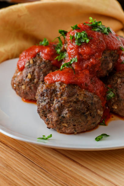 istock Large Italian Meatballs Marinara 1264339235