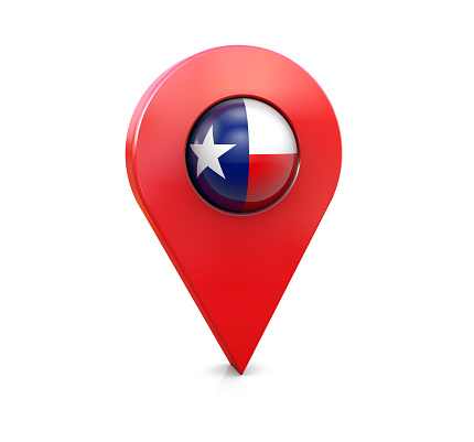 Texas Flag Map Pin Icon