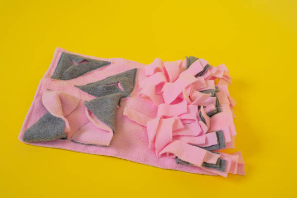 soft washable textile training snuffle mat for nose work for pet. Intellectual games with pet.