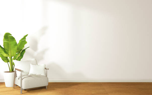 istock Tropical zen room interior design, mock up room japan style.3D rendering 1264343545
