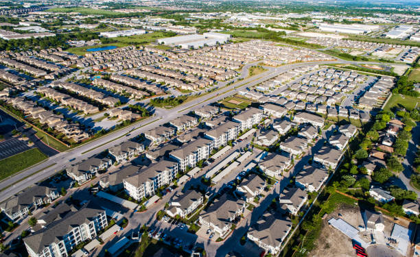 istock Huge Suburb area Real Estate Neighborhood Development 1264348774