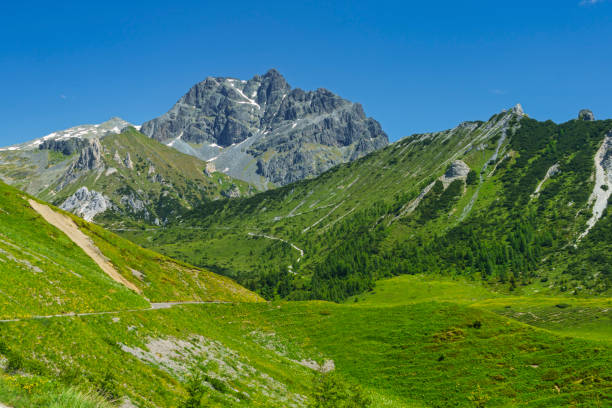 istock Mountain landscape along the road to Crocedomini pass 1264353156