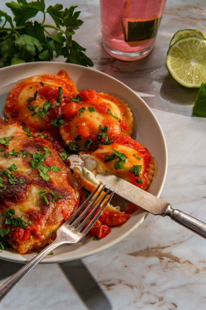 istock Chicken Parmesan with Ravioli 1264356979