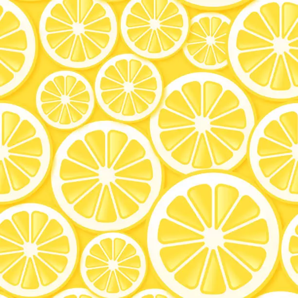 Vector illustration of Seamless Lemon Fruit Background