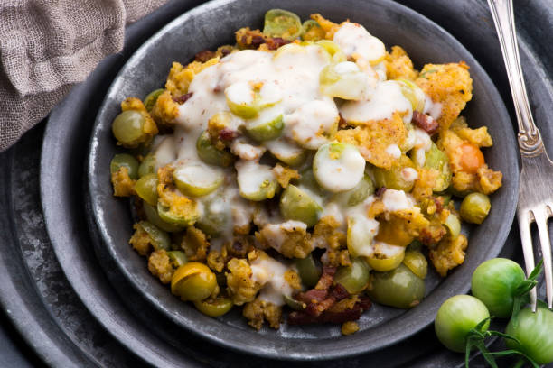 istock Dish made of fried green tomatoes 1264367151