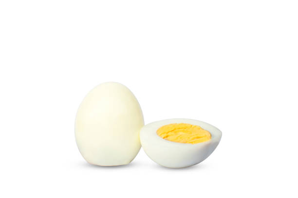istock Boiled eggs are a highly nutritious food, isolated on a white background, a healthy food concept for those who want to lose weight or control their diet. 1264373549