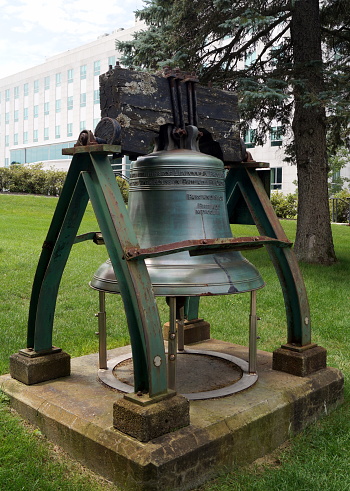 Liberty Bell Reproduction (2001), located on the State Capitol's grounds, Augusta, ME, USA