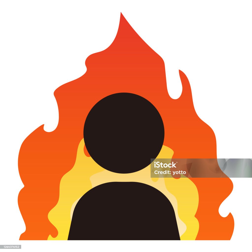 Fire Someone Vector A Person With Fire Isolated Vector Illustration Stock Illustration ...