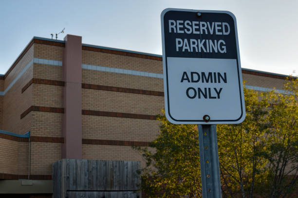 istock Reserved parking school sign 1264382715
