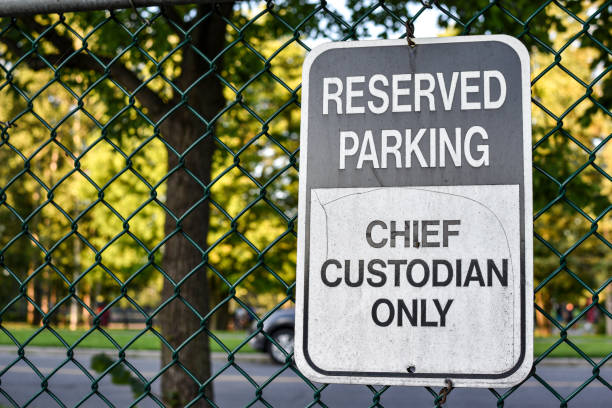 istock Reserved parking school sign 1264382799
