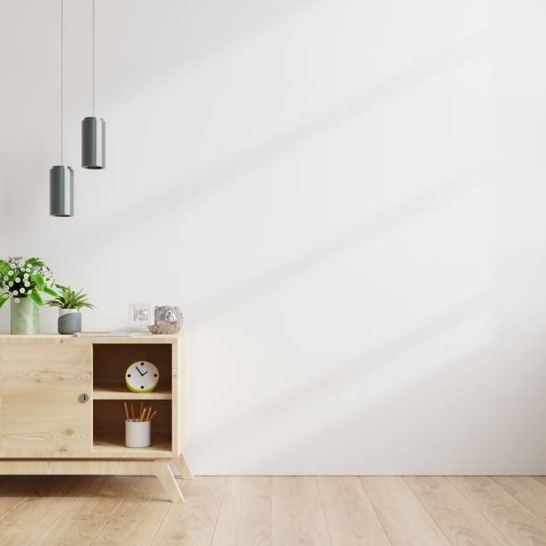 istock Mock up wall on cabinet in interior. 1264383882