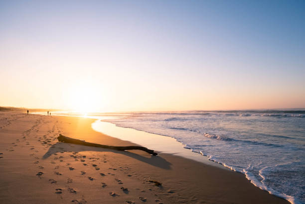 istock Ocean waves at sunrise on the beach 1264392725