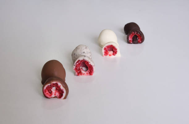 raspberries dipped or covered in mold chocolate