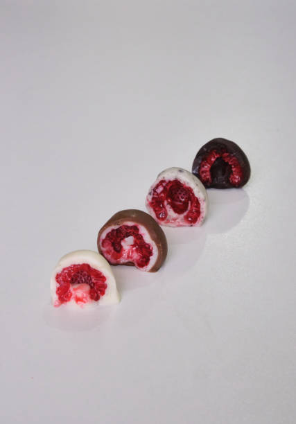 raspberries dipped or covered in mold chocolate