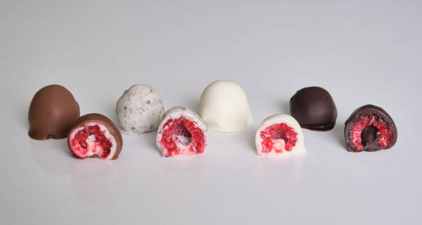 raspberries dipped or covered in mold chocolate