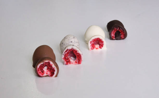 raspberries dipped or covered in mold chocolate