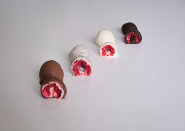 raspberries dipped or covered in mold chocolate
