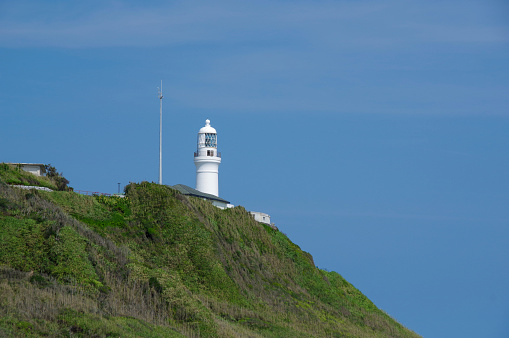 White lighthouse seen from Omaezaki coast