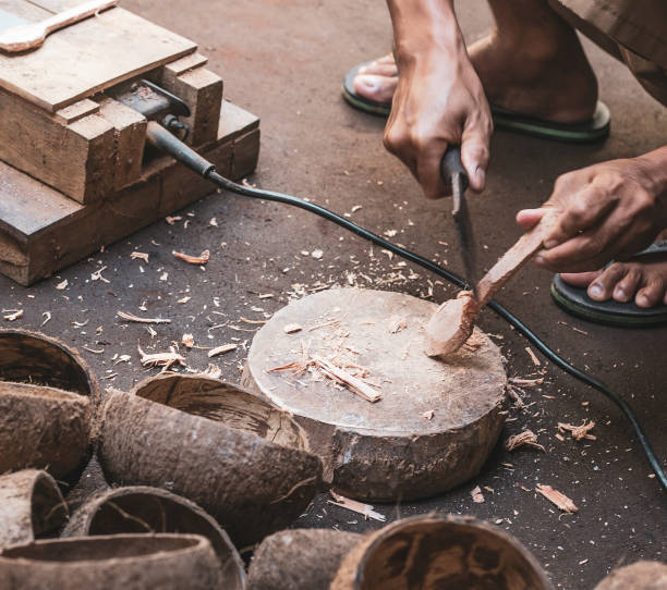 istock PRODUCTION OF COCONUT BOWL 1264406797