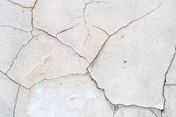 istock Abstract concrete, weathered with cracks and scratches. Landscape style. Great background or texture. 1264421058