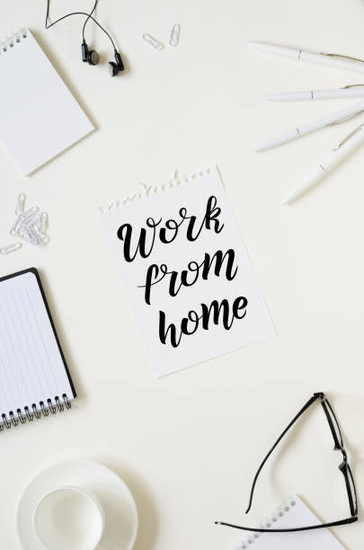 istock Workspace with pen, paper, coffee cup and office supplies. 1264436252