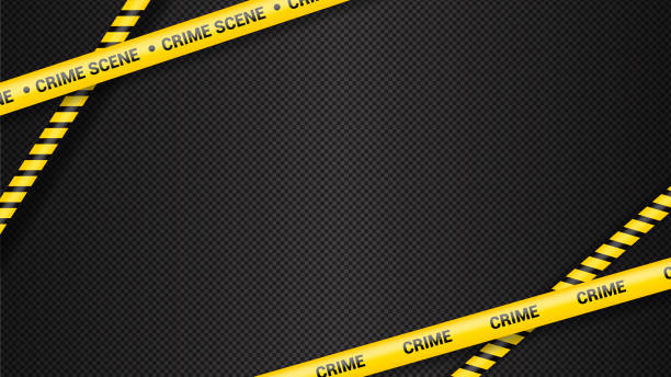 Police tape, crime danger line. Caution police lines isolated. Warning tapes. Set of yellow warning ribbons. Vector illustration on white background.Crime scene. Police tape, crime danger line. Caution police lines isolated. Warning tapes. Set of yellow warning ribbons. Vector illustration on white background.Crime scene crime scene investigation stock illustrations