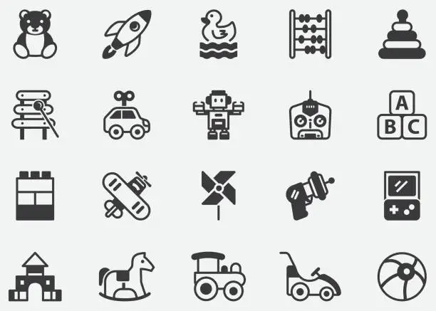 Vector illustration of Baby Toy Pixel Perfect Icons