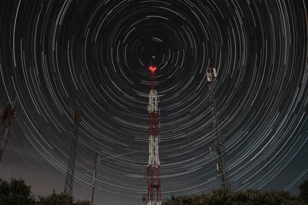 istock communication antennas on the mountain and circumpolar stars at night 1264441139