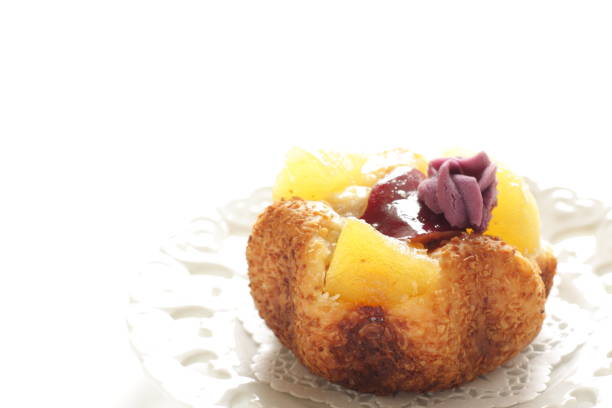 istock Homemade apple and taro yam paste pastry 1264447525