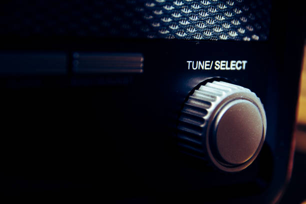 istock Tune Select button on a vintage and retro analogue radio. 1264447854