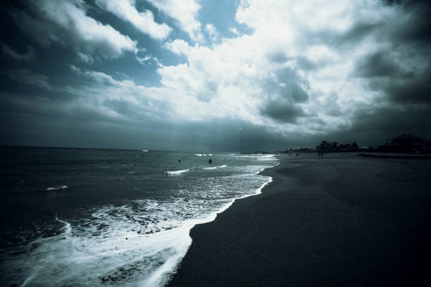 istock Dark Morning At Balinese Beach, Indonesia 1264450201