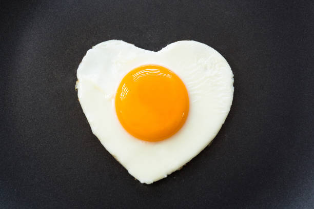 istock Fried egg in the shape of a heart 1264461073