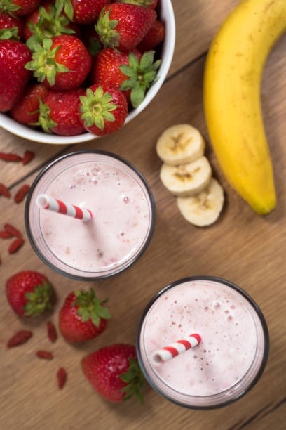 istock Strawberry and banana smoothie 1264462832