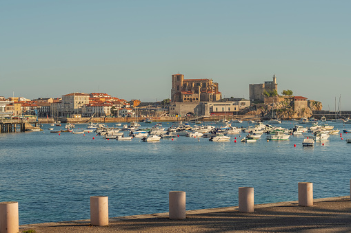 Harbour in Castro Urdiales in the morning