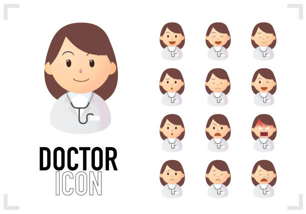 Doctor Headshot Icon Illustrations, Royalty-Free Vector Graphics & Clip ...