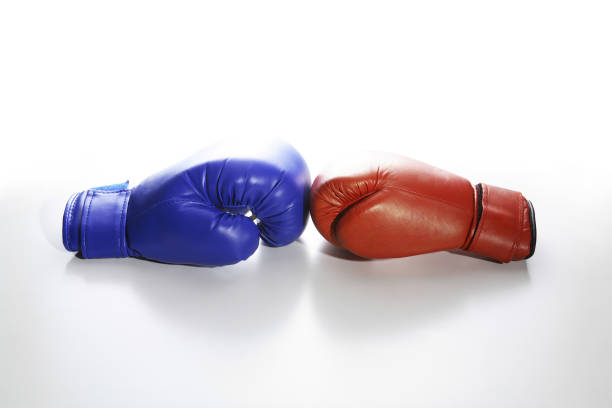 istock Boxing gloves in red and blue 1264469044