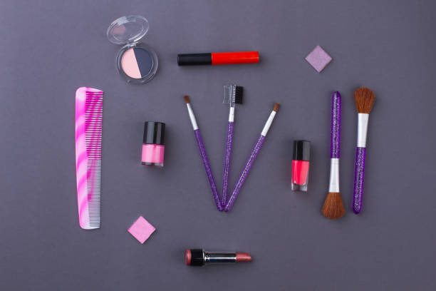 istock Set of beauty layout female accessories. 1264480891