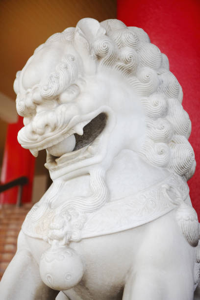 istock Statue of a guardian lion 1264486394