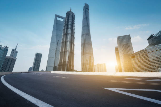 istock Urban road and modern architecture 1264489358