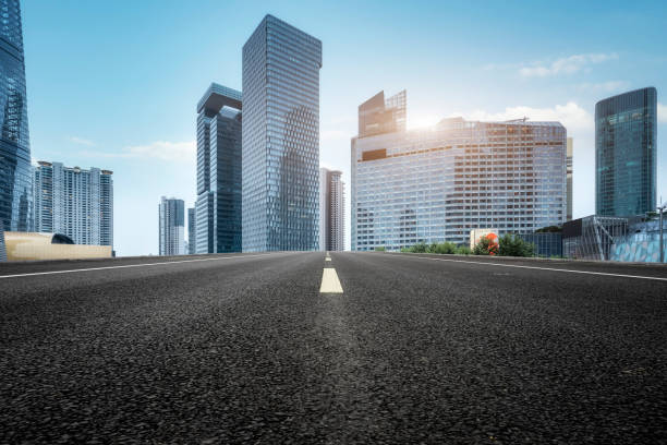 istock Urban road and modern architecture 1264489409