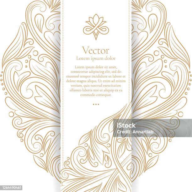 Witte Luxe Uitnodigingskaart Ontwerp Uitstekende Ornament Sjabloon Kan Worden Gebruikt Voor Achtergrond En Behang Elegante En Klassieke Vectorelementen Ideaal Voor Decoratie Stockvectorkunst en meer beelden van Arabische stijl