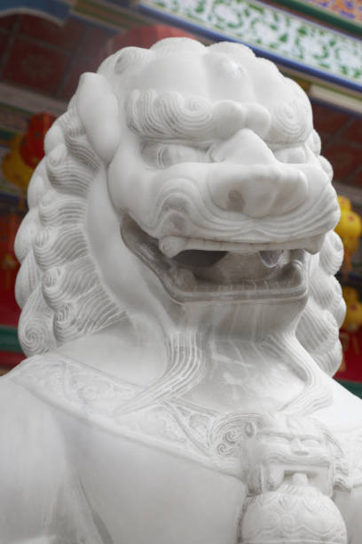 istock Statue of a guardian lion 1264490770