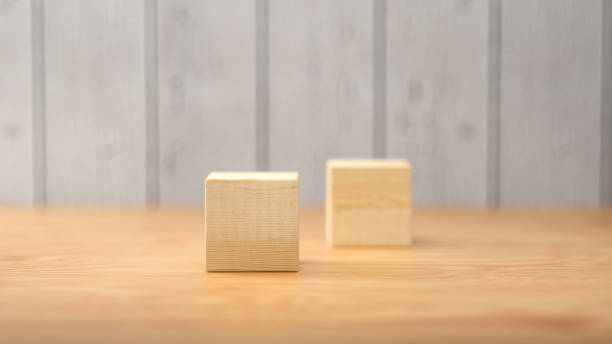istock empty wooden cubes for own messages and icons - 3d illustration 1264492598