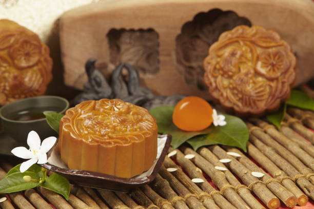 istock Close up image of mooncake 1264497086
