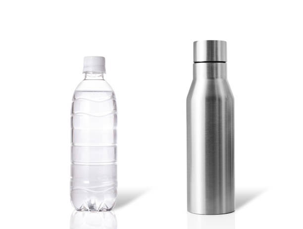 istock Plastic bottles and Reusable water bottle. Sustainability. 1264503996