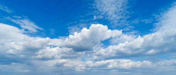 istock Contrasting expressive clouds against the blue sky. 1264505050