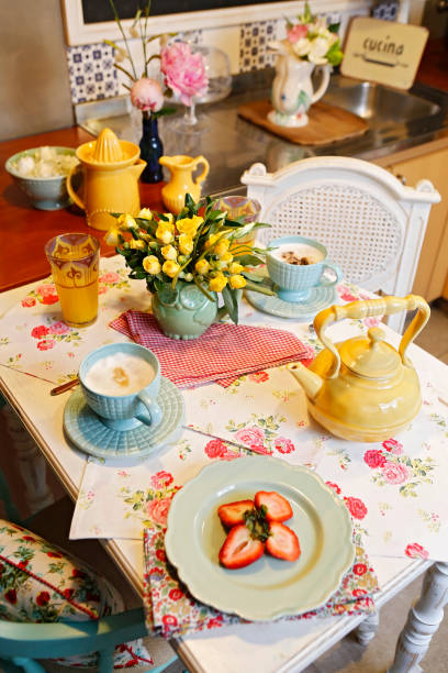istock Breakfast in the kitchen with vintage style 1264508798