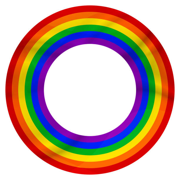 istock Flag LGBT icon, round frame. Template design, vector illustration. Love wins. LGBT logo symbol in rainbow colors. Gay pride collection. 1264513837